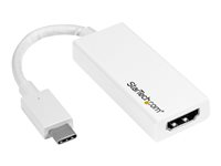 StarTech.com USB-C to HDMI Adapter - White - 4K 60Hz - High Speed - video adapter - 24 pin USB-C hann til HDMI hunn - 15 cm - hvit - 4K-støtte CDP2HD4K60W