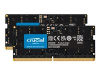 Crucial - DDR5 - sett - 32 GB: 2 x 16 GB - SO DIMM 262-pin - 2400 MHz / PC5-38400 - CL40 - 1.1 V - ikke-bufret - ikke-ECC CT2K16G48C40S5