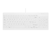 Active Key AK-C7012 - Tastatur - tørkdesinfeksjon - USB - QWERTY - Pan Nordic - hvit AK-C7012F-U1-W/NOR