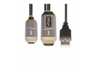 StarTech.com 30ft (9.15m) USB-C to HDMI 2.0 Active Optical Cable, 4K 60Hz - HDMI-kabel - USB-C hann til HDMI, USB (kun strøm) hann - 9.15 m - skjermet/fiberoptisk - svart - aktiv, Active Optical Cable (AOC), Enretnings, støtte for 4K 60 Hz (3840 x 2160) 145B-USBC-HDMI4K-AOC