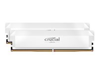 Crucial Pro - Overclocking Edition - DDR5 - sett - 32 GB: 2 x 16 GB - SO DIMM 262-pin - 3000 MHz / PC5-48000 - CL36 - 1.35 V - ikke-bufret - on-die ECC - hvit CP2K16G60C36U5W