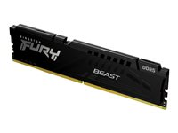 Kingston FURY Beast - DDR5 - modul - 16 GB - DIMM 288-pin - 5600 MT/s / PC5-44800 - CL36 - 1.25 V - ikke-bufret - on-die ECC - svart KF556C36BBE-16