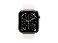 Apple Watch Series 11 (GPS + Cellular) - 42 mm - gull titan - smartklokke med sportsbånd - fluorelastomer - lett rouge - båndbredde: M/L - 64 GB - LTE, Wi-Fi 4, UWB, Bluetooth - 5G - 34.6 g MF8X4QN/A
