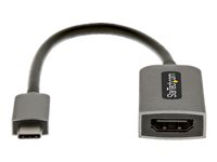 StarTech.com USB C to HDMI Adapter, 4K 60Hz UHD Video, HDR10, USB-C to HDMI 2.0b Adapter Dongle, USB Type-C DP Alt Mode to HDMI Monitor/Display/Projector, USB C to HDMI Converter, M/F - Thunderbolt 3 Compatible - Video adapter - 24 pin USB-C hann til HDMI hunn - 13 cm - romgrå - støtte for 4K 60 Hz (3840 x 2160), aktiv USBC-HDMI-CDP2HD4K60