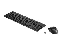 HP Wireless Rechargeable 950MK - Tastatur- og mussett - med rullehjul - trådløs - 2.4 GHz - tastsvitsj: Scissor-Key - svart - for Elite Mobile Thin Client mt645 G7; EliteBook 830 G6; Pro Mobile Thin Client mt440 G3 3M165AA
