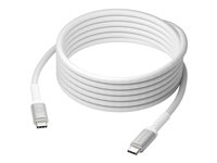 dbramante1928 IT - USB-kabel - 24 pin USB-C (hann) til 24 pin USB-C (hann) - 3 m - USB Power Delivery (100 W), flettet kabel - hvit CB30CCWH7238