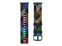 Fitbit - Bånd for smart armbåndsur - 24 mm feste - Liten størrelse - prism pride - for Fitbit Sense, Sense 2, Versa 3, Versa 4 FB174WBPRIS