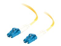 C2G LC-LC 9/125 OS1 Duplex Singlemode PVC Fiber Optic Cable (LSZH) - Koblingskabel - LC-enkeltmodus (hann) til LC-enkeltmodus (hann) - 30 m - 30 m - fiberoptisk - dupleks - 9 / 125 micron - OS1 - halogenfri - gul 85612