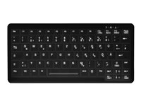 Active Key MedicalKey AK-C4110 - Tastatur - sanitizable, wipe disinfection - compact - bakbelysning - USB - QWERTY - Nordisk - svart AK-CB4110F-U1-B/NOR
