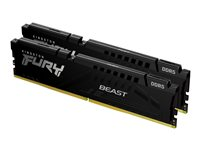 Kingston FURY Beast - DDR5 - sett - 32 GB: 2 x 16 GB - DIMM 288-pin - 1500 MHz / PC5-48000 - CL36 - 1.35 V - ikke-bufret - on-die ECC - svart KF560C36BBE2K2-32