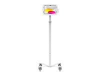 Compulocks iPad 10th-11th (A16) Gen Space Enclosure Medical Rolling Cart Extended White - Vogn - utvidbar - for nettbrett - låsbar - medisinsk - høyverdig aluminium, metall - hvit - skjermstørrelse: 10.9" - monteringsgrensesnitt: VESA - for Apple 10.9-inch iPad (10. generasjon) MCRSTDEXW209IPDSW