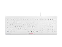 CHERRY STREAM KEYBOARD - Tastatur - desinfiserbart hygienetastatur - vaskbar - USB - QWERTY - Nordisk - perlegrå JK-8502PN-0