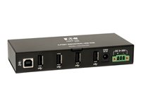 Eaton Tripp Lite series 4-Port Rugged Industrial USB 2.0 Hi-Speed Hub w 15KV ESD Immunity Metal Mountable - Hub - 4 x USB 2.0 - DIN-skinnemonterbar, veggmonterbar U223-004-IND