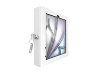Compulocks iPad Air M2 & M3 11", Apex Enclosure Core Stand - White - Monteringssett (hus, stativ) - for nettbrett - låsbar - metallramme - hvit - skjermstørrelse: 11" - skranke, veggmonterbar - for Apple 11-inch iPad Air M2 Wi-Fi, M2 Wi-Fi + Cellular, M3 Wi-Fi, M3 Wi-Fi + Cellular 111W11APXW