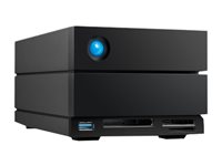 LaCie 2big Dock STLG32000400 - Harddiskarray - 32 TB - 2 brønner (SATA-600) - HDD 16 TB x 2 - Thunderbolt 4, USB 3.2 Gen 2 (ekstern) - med 5-års Rescue Data Recovery Service Plan STLG32000400