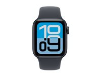 Apple Watch SE 3 (GPS) - 40 mm - midnattsaluminium - smartklokke med sportsbånd - fluorelastomer - midnatt - båndbredde: M/L - 64 GB - Wi-Fi 4, Bluetooth - 26.3 g MEHC4QN/A