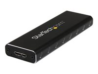 StarTech.com M.2 SSD Aluminum Enclosure to USB 3.0 (5Gbps) with UASP - M.2 NGFF SATA with B Key & B+M Key - External M.2 Portable Enclosure (SM2NGFFMBU33) - Drevkabinett - M.2 - SATA 6Gb/s - USB 3.0 - svart SM2NGFFMBU33