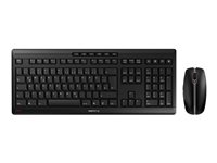 CHERRY STREAM DESKTOP - Tastatur- og mussett - trådløs - 2.4 GHz - Pan Nordic - tastsvitsj: CHERRY SX - svart JD-8500PN-2