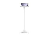 Compulocks Galaxy Tab A9+ Apex Enclosure Portable Floor Stand - Innhegning - bærbar - for nettbrett - låsbar - høyverdig aluminium, metallramme - hvit - monteringsgrensesnitt: 100 x 100 mm - plassering på gulv - for Apple 11-inch iPad Air M2 Wi-Fi, M2 Wi-Fi + Cellular, M3 Wi-Fi, M3 Wi-Fi + Cellular 147W11GAPX9W