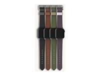 OtterBox Symmetry - Bånd for smart armbåndsur - 41/40/38mm, kaktuslær - noir aske - for Apple Watch Hermès Series 7, Hermès Series 9, Nike Series 7, Series 10, Series 8, Series 9 77-95604