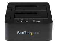 StarTech.com Standalone Hard Drive Duplicator, Dual Bay HDDSSD ClonerCopier, USB 3.1 (10 Gbps) to SATA III (6Gbps) HDDSSD Docking Station, Hard Disk Duplicator Dock - Hard Drive Cloner - Harddisk-duplekser - 2 brønner (SATA-300) - for P/N: TBLT3MM1MA, TBLT3MM2M, TBLT3MM2MA SDOCK2U313R