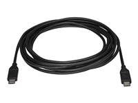 StarTech.com USB C to USB C Cable - 3m / 10 ft - USB Cable Male to Male - USB-C Cable - USB-C Charge Cable - USB Type C Cable - USB 2.0 (USB2CC3M) - USB-kabel - 24 pin USB-C (hann) til 24 pin USB-C (hann) - Thunderbolt 3 / USB 2.0 - 3 m - svart - for P/N: DKT30CHD USB2CC3M