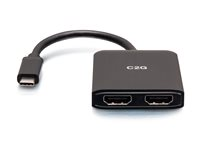 C2G USB-C to Dual HDMI MST Hub - 4K - Video adapter - 24 pin USB-C hann til HDMI hunn - 20 cm - svart - støtte for 4K 60 Hz (3840 x 2160), opptil 32,4 Gbps-datahastighet, Støtte for DP Alt-modus C2G54540
