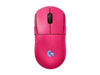 Logitech G PRO 2 - Mus - gaming - høyre- og venstrehåndet - optisk - 8 knapper - trådløs, kablet - 2.4 GHz, USB - USB Logitech LIGHTSPEED-mottaker - rosa 910-007310