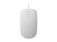 Active Key Medical AK-PMH3 - Mus - ergonomisk - 3-knappers rullehjul - høyre- og venstrehåndet - optisk - 5 knapper - kablet - USB - hvit AK-PMH3OB-US-W