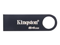 Kingston DataTraveler SE9 G3 - USB-flashstasjon - 64 GB - USB 3.2 Gen 1 - mørk nikkelfarge KE-U2X64-1AC