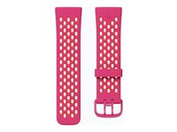 Fitbit - Bånd for smart armbåndsur - 24 mm feste - Liten størrelse - vannmelon, oransje - for Fitbit Sense, Sense 2, Versa 3, Versa 4 FB174SBMGCRS