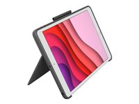 Logitech Combo Touch - Tastatur og folioveske - med styrepute - bakgrunnsbelyst - Apple Smart connector - QWERTY - Nordisk (dansk/finsk/norsk/svensk) - Oxford-grå - for Apple 10.9-inch iPad (10. generasjon); iPad A16 Wi-Fi, A16 Wi-Fi + Cellular 920-011440