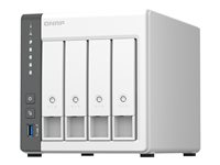 QNAP TS-433 - NAS-server - 4 brønner - 16 TB - SATA 6Gb/s - HDD 4 TB x 4 - RAID 0, 1, 5, 6, 10, JBOD - RAM 4 GB - Gigabit Ethernet / 2.5 Gigabit Ethernet - iSCSI støtte TS-433-4G+4XST4000NE001