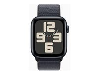 Apple Watch SE (GPS) - 2. generasjon - 44 mm - midnattsaluminium - smartklokke med sportssløyfe - myk dobbeltlagsnylon - blekk - håndleddstørrelse: 130-200 mm - 32 GB - Wi-Fi 4, Bluetooth - 32.9 g MXEP3QN/A