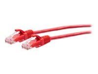 C2G 7ft (2.1m) Cat6a Snagless Unshielded (UTP) Slim Ethernet Network Patch Cable - Red - Koblingskabel - RJ-45 (hann) til RJ-45 (hann) - 2.1 m - 4.8 mm - UTP - CAT 6a - uten hindringer, formstøpt - rød C2G30163
