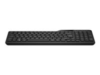 HP 475 - Tastatur - dual-mode, multi-device, 2-zone layout, low profile key travel, 12 programmable buttons - compact - trådløs - 2.4 GHz, Bluetooth 5.3 - kullsort 7N7B9AA