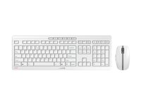 CHERRY STREAM DESKTOP RECHARGE - Tastatur- og mussett - trådløs - 2.4 GHz - QWERTY - USA med eurosymbol - tastsvitsj: CHERRY SX - blekgrå JD-8560EU-0