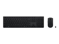 Lenovo Professional - Tastatur- og mussett - trådløs - Bluetooth, 2.4 GHz - Storbritannia - tastsvitsj: Scissor-Switch - grå - brun boks 4X31K03967