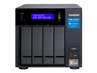 QNAP TVS-472XT - NAS-server - 4 brønner - SATA 6Gb/s - RAID 0, 1, 5, 6, 10, JBOD, 1 aktiv reservedel, 10 hot spare, 5 hot spare, 6 hot spare - RAM 4 GB - Gigabit Ethernet / 2.5 Gigabit Ethernet / 5 Gigabit Ethernet / 10 Gigabit Ethernet - iSCSI støtte TVS-472XT-I3-4G