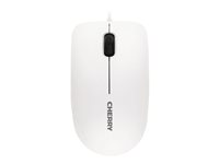 CHERRY MC 1000 - Mus - høyre- og venstrehåndet - optisk - 3 knapper - kablet - USB - hvit (topp), svart sokkel JM-0800-0