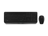 CHERRY GENTIX DESKTOP - Tastatur- og mussett - trådløs - 2.4 GHz - Engelsk - svart JD-7000EU-2