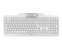 CHERRY SECURE BOARD 1.0 - Tastatur - med NFC - USB - Pan Nordic - tastsvitsj: CHERRY LPK - hvit/grå JK-A0400PN-0