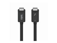 Belkin CONNECT - Thunderbolt-kabel - 24 pin USB-C (hann) reversibel til 24 pin USB-C (hann) reversibel - Thunderbolt 4 - 1 m - passiv, USB Power Delivery (100 W) - for P/N: INC006TTSGY INZ003BT1MBK
