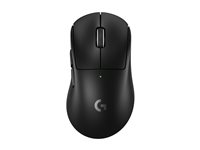 Logitech G PRO X SUPERLIGHT 2 DEX - Mus - ergonomisk - gaming - høyrehendt - optisk - 5 knapper - trådløs, kablet - 2.4 GHz, USB - svart 910-007358