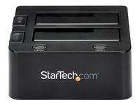 StarTech.com Dual-Bay USB 3.0 to SATA Hard Drive Docking Station, USB Hard Drive Dock, External 2.53.5 SATA IIIIII, SSDHDD Docking Station, Hot-Swap Hard Drive Bay - Top-Loading - Diskkontroller - 2.5", 3.5" - SATA 6Gb/s - USB 3.0 - svart - for P/N: SVA12M5NA SDOCK2U33