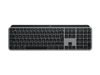 Logitech Master Series MX Keys S for Mac - Tastatur - full size - bakbelysning - trådløs - Bluetooth LE - QWERTY - Storbritannia - romgrå 920-011635