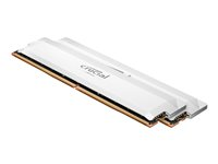 Crucial Pro - Overclocking Edition - DDR5 - sett - 32 GB: 2 x 16 GB - DIMM 288-pin - 3200 MHz / PC5-51200 - CL38 - 1.35 V - ikke-bufret - ikke-ECC - hvit CP2K16G64C38U5W