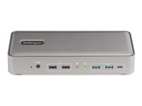 StarTech.com Dual-Laptop USB-C KVM Docking Station, Dual Monitor 4K 60Hz DisplayPort Dock, 5-Port USB Hub, GbE, 90W/45W Power Delivery to Two Laptops, Windows/Mac, 2-Host KVM Dock - Dokkingstasjon - USB-C 3.2 Gen 2 - 2 x DP - 1GbE - TAA-samsvar 129UE-USBC-KVM-DOCK