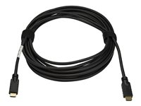 StarTech.com 10m(30ft) HDMI 2.0 Cable, 4K 60Hz Active HDMI Cable, CL2 Rated for In Wall Installation, Long Durable High Speed Ultra-HD HDMI Cable, HDR 10, 18Gbps, Male to Male Cord, Black - Al-Mylar EMI Shielding (HD2MM10MA) - HDMI-kabel - HDMI hann til HDMI hann - 10 m - 4K-støtte - for P/N: ADJPROJCART, FPWHANGER, FPWTLTPORT, MBLTVSTNDEC, ST122HD202, STNDMTV100, STNDMTVDUO HD2MM10MA