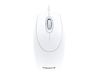 CHERRY WheelMouse - Mus - høyre- og venstrehåndet - optisk - 3 knapper - kablet - PS/2, USB - hvit/grå M-5400-0